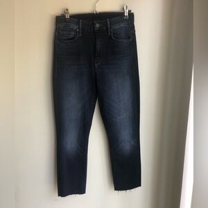 Mother High Waisted Looker Ankle Fray In Last Call Wash Jeans Size: 25